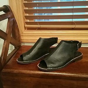 Clark's black leather sandals